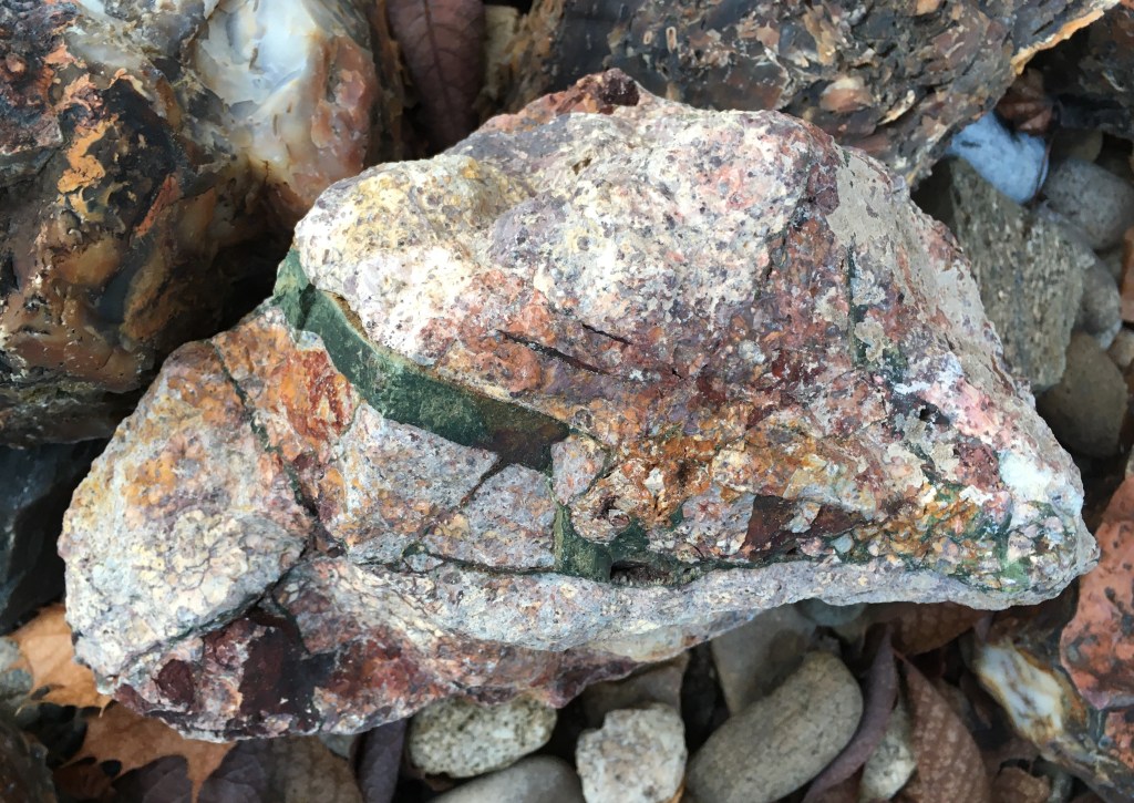 This rhyolite is nature's kintsugi.